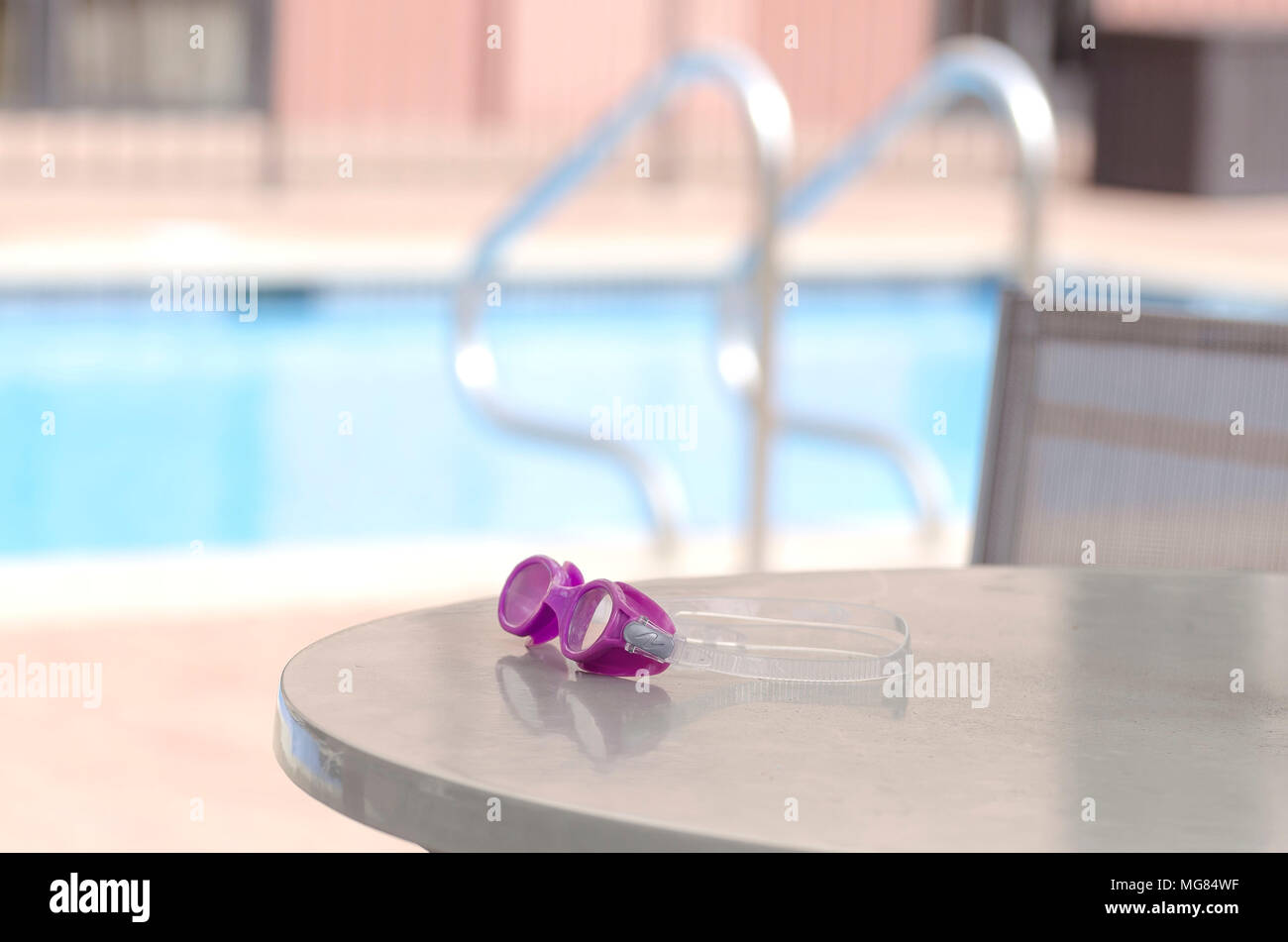 Ein paar Schwimmbrille warten für Aktion Stockfoto