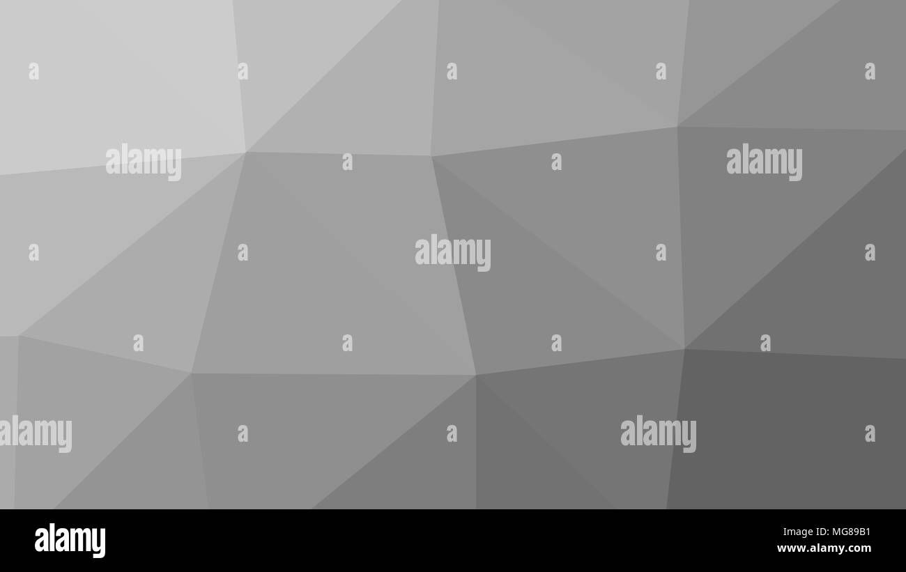 8K Auflösung abstrakter Dreieck Low Polygon Kunst grau Hintergrund Stockfoto