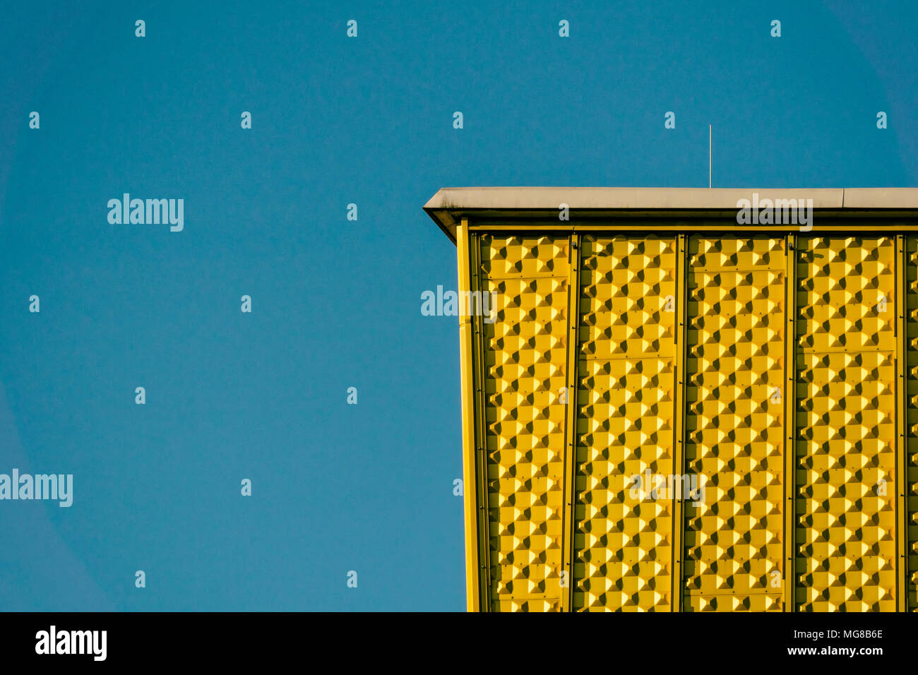 Ein Teil der Mauer der Berliner Philharmonie Stockfoto
