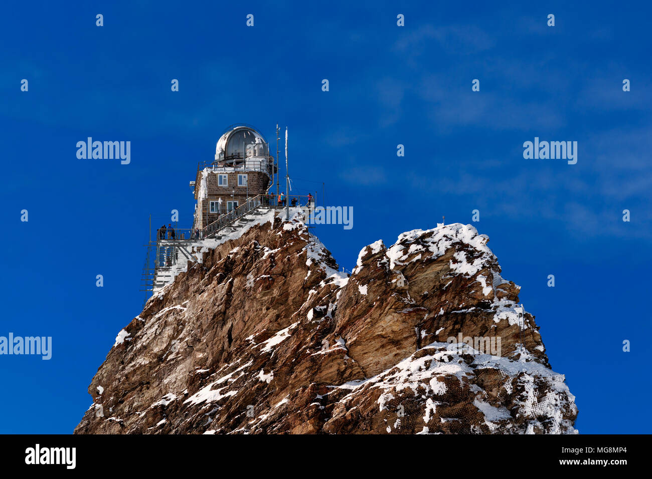 Sphinx Observatorium - Schweiz. Sphinx-Observatorium. Jungfraujoch. Schweiz. Stockfoto