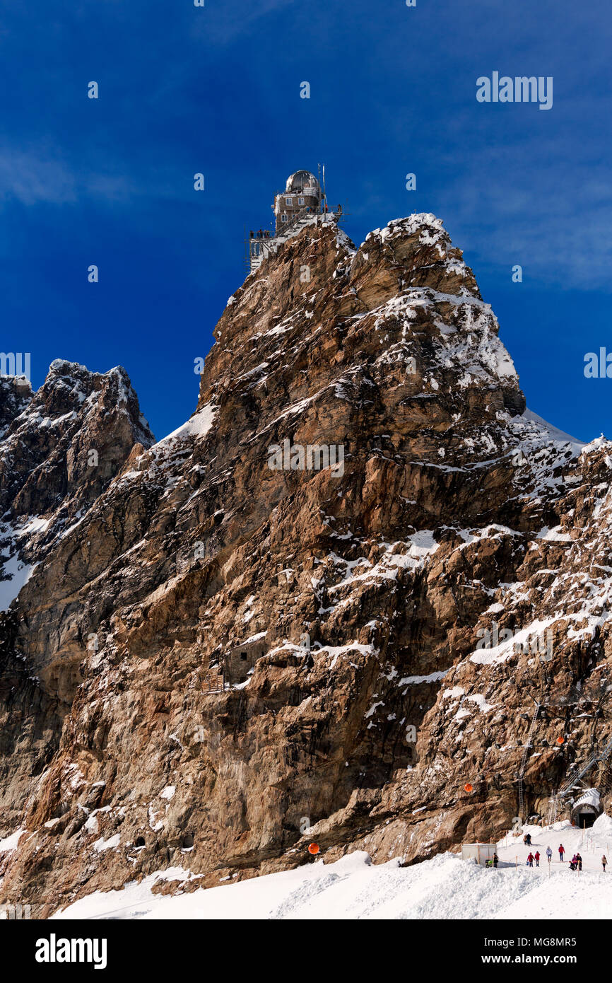 Sphinx Observatorium - Schweiz. Sphinx-Observatorium. Jungfraujoch. Schweiz. Stockfoto