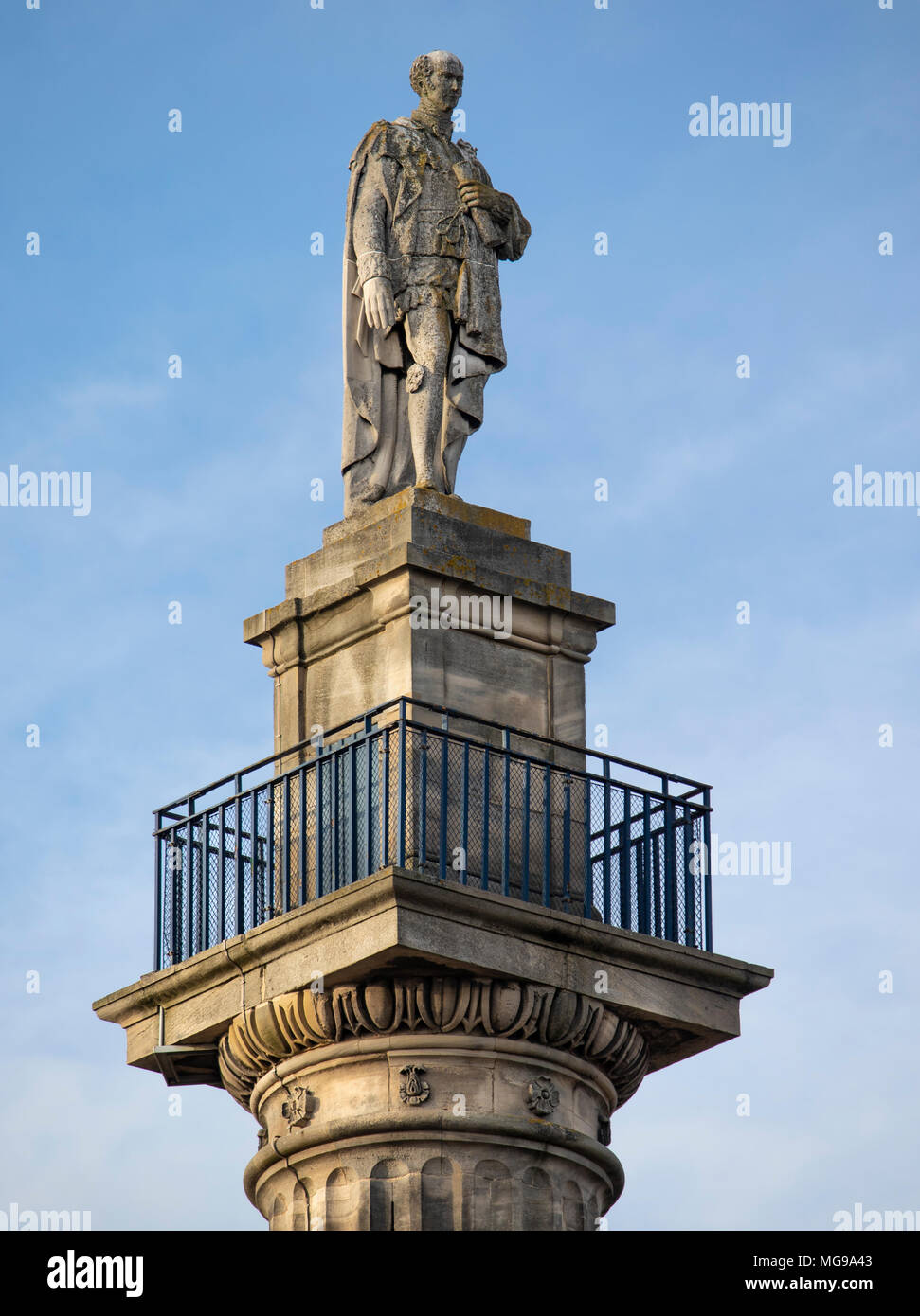 Greys Monument in Newcastle upon Tyne im Stadtzentrum Stockfoto