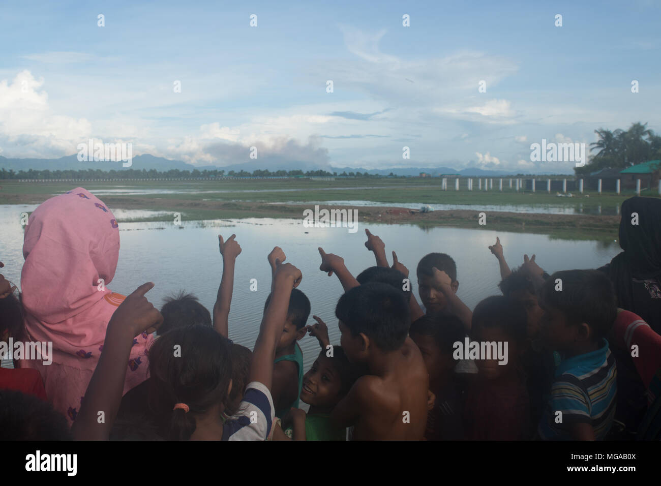 Die Rohingyas Flüchtlingskrise in Bangladesch Stockfoto