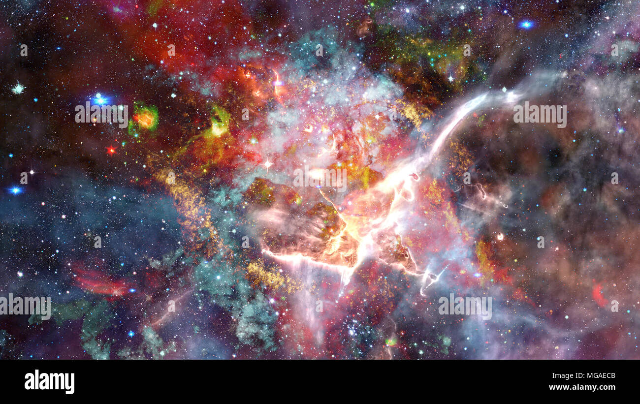 Die kosmische Kunst, science fiction Wallpaper. Schönheit von Deep Space. Elemente dieses Bild von der NASA eingerichtet. Stockfoto
