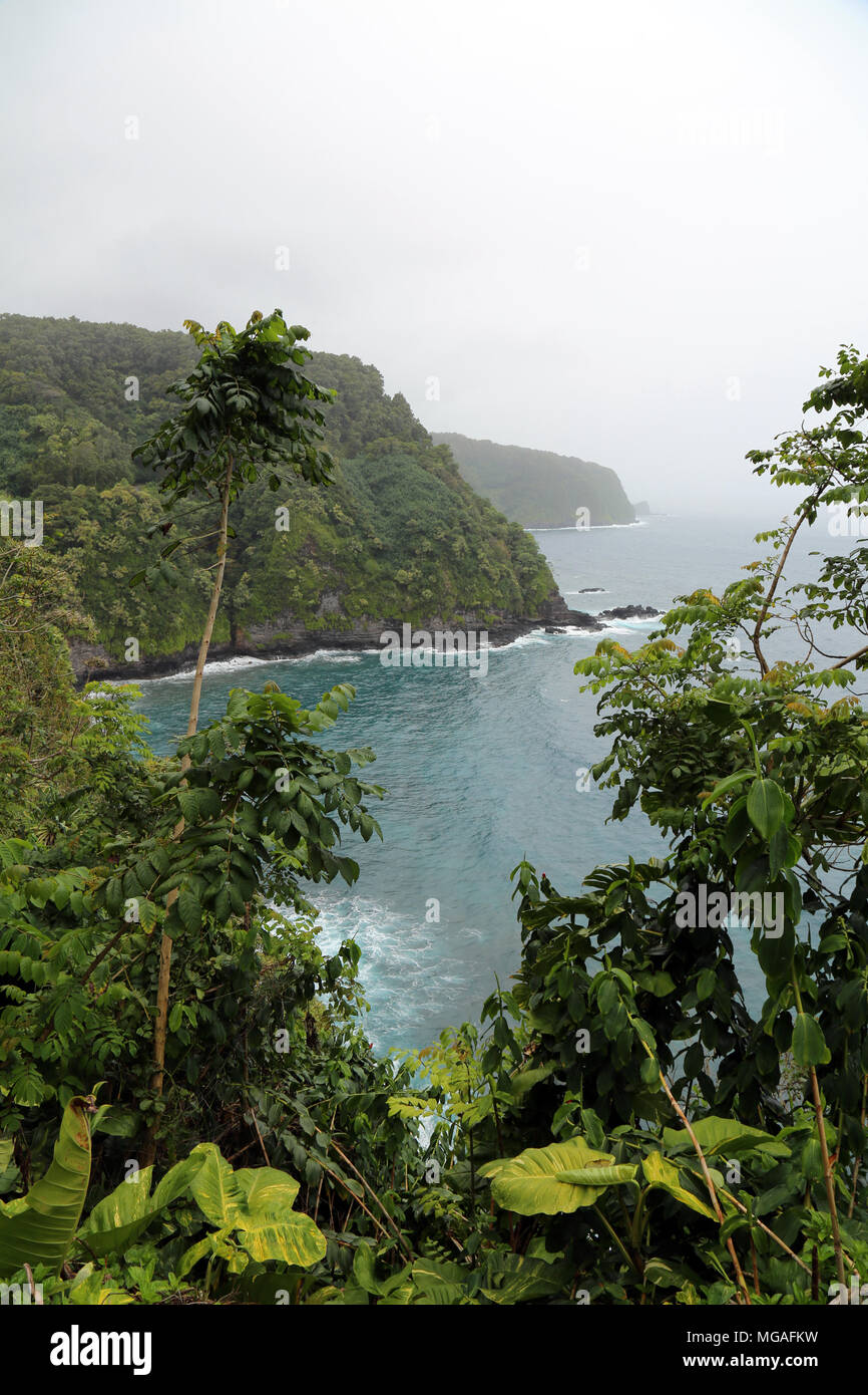 Hana Küste, Maui Stockfoto