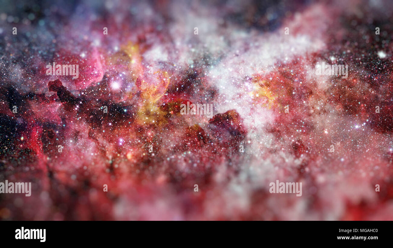 Hintergrund des Universums. Sternhaufen und Nebel - eine Wolke im Weltraum. Abstrakte astronomische Galaxy. Science Fiction Kunst mit kleinen Freiheitsgrad. Elemente der Stockfoto