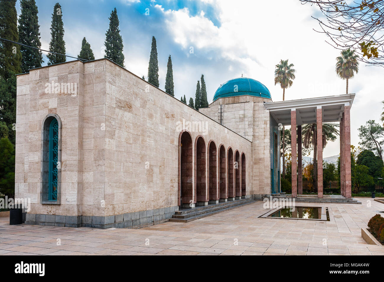 Saadi Mausoleum in Shiraz, Iran. Stockfoto