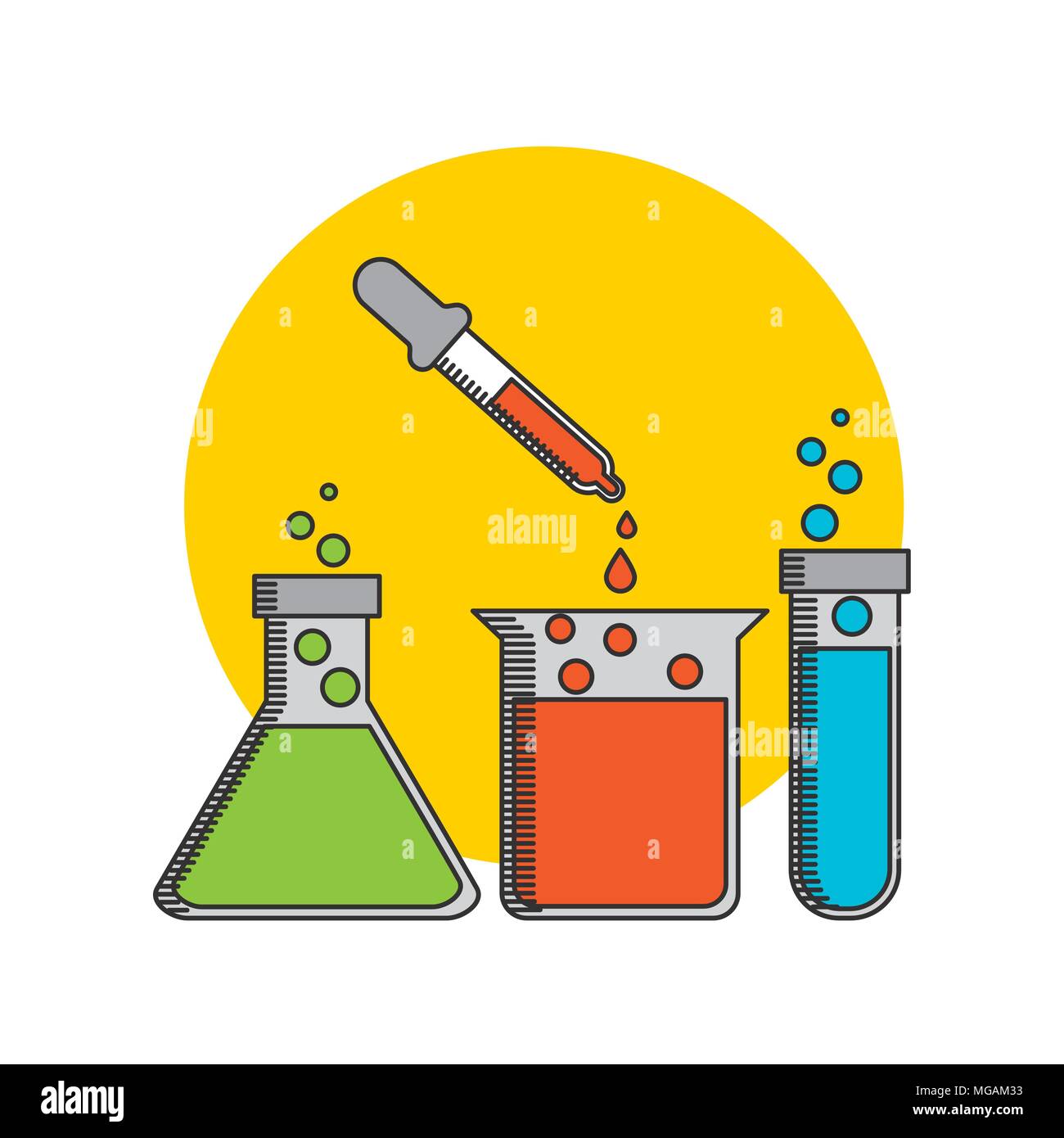 Science Lab Design, Vektor eps Abbildung 10 Grafik Stock Vektor