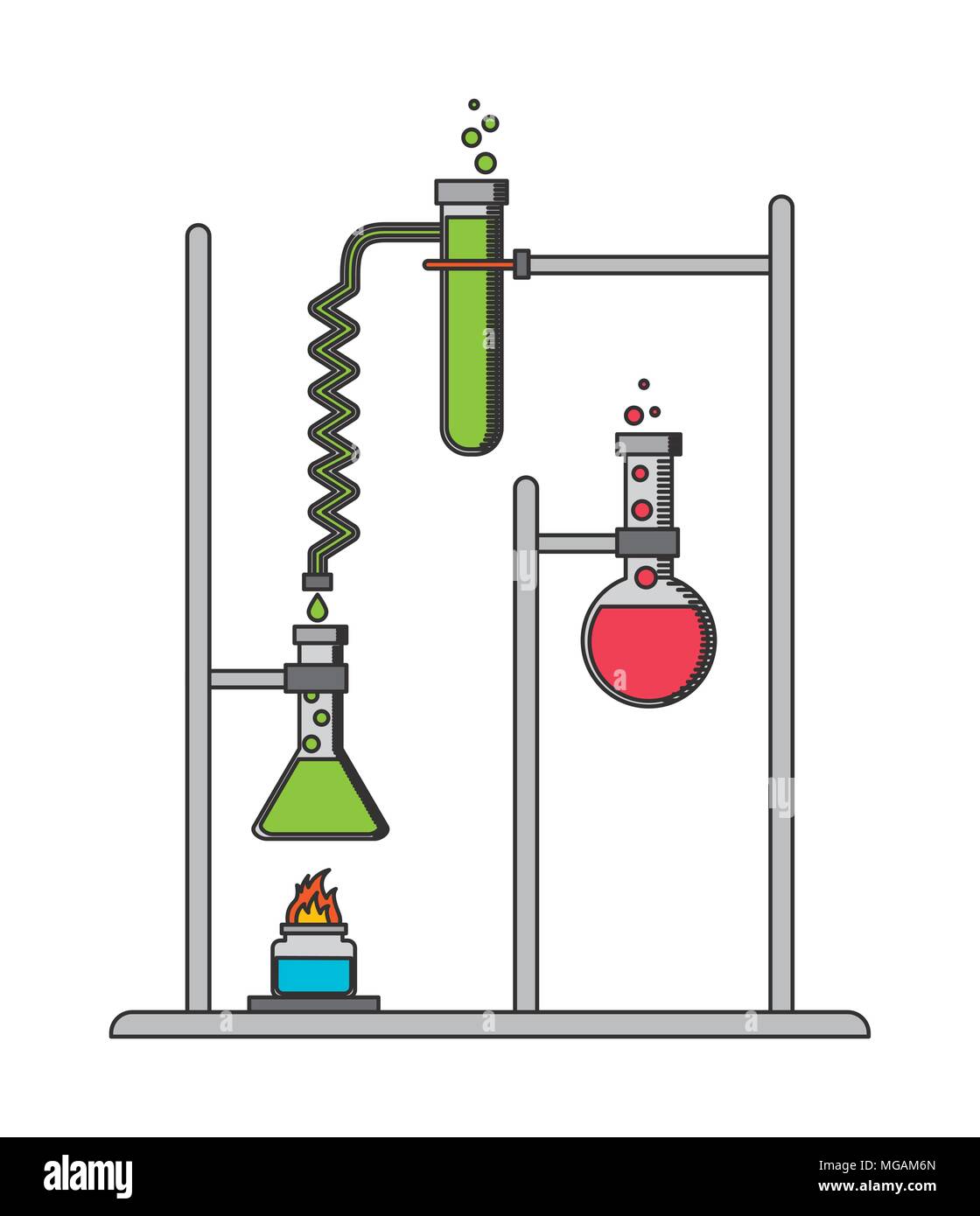 Science Lab Design, Vektor eps Abbildung 10 Grafik Stock Vektor