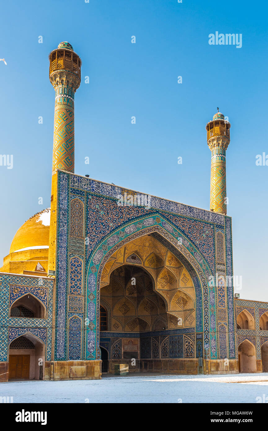 Jameh Moschee Isfahan, Iran. Diese Moschee wurde in 771 gefunden Stockfoto