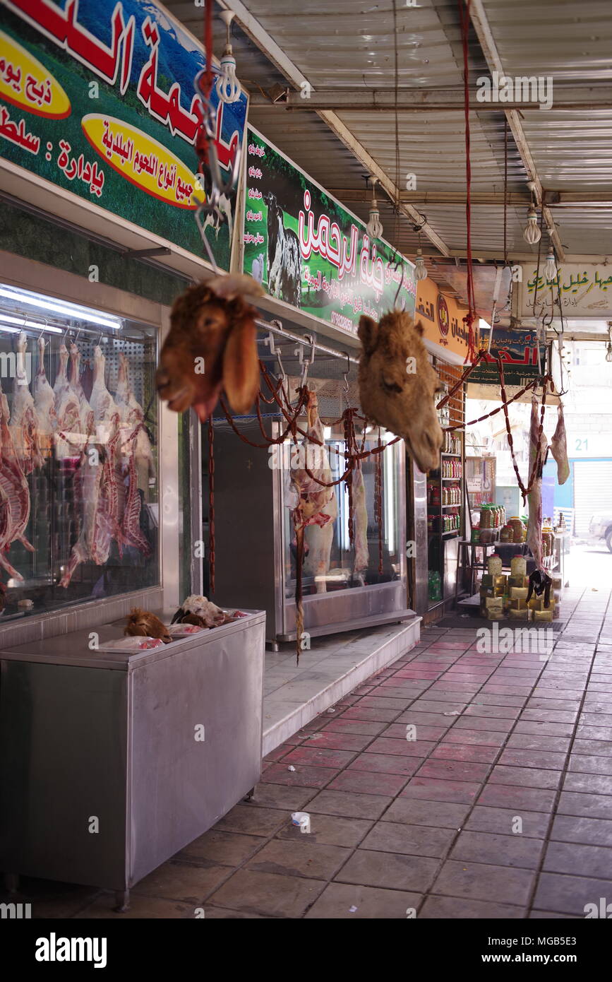 Metzger in Souk, Aqaba, Jordanien 2018 Stockfoto