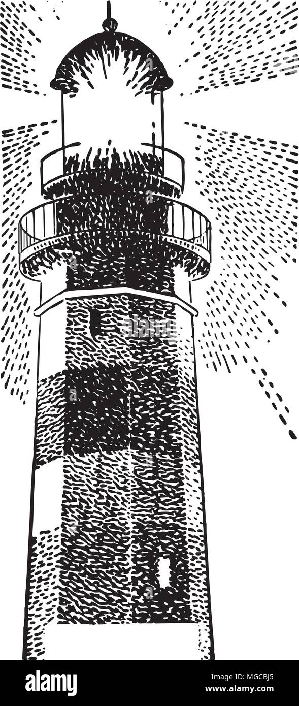 Retro Leuchtturm Retro Clipart Illustration Stock Vektorgrafik Alamy