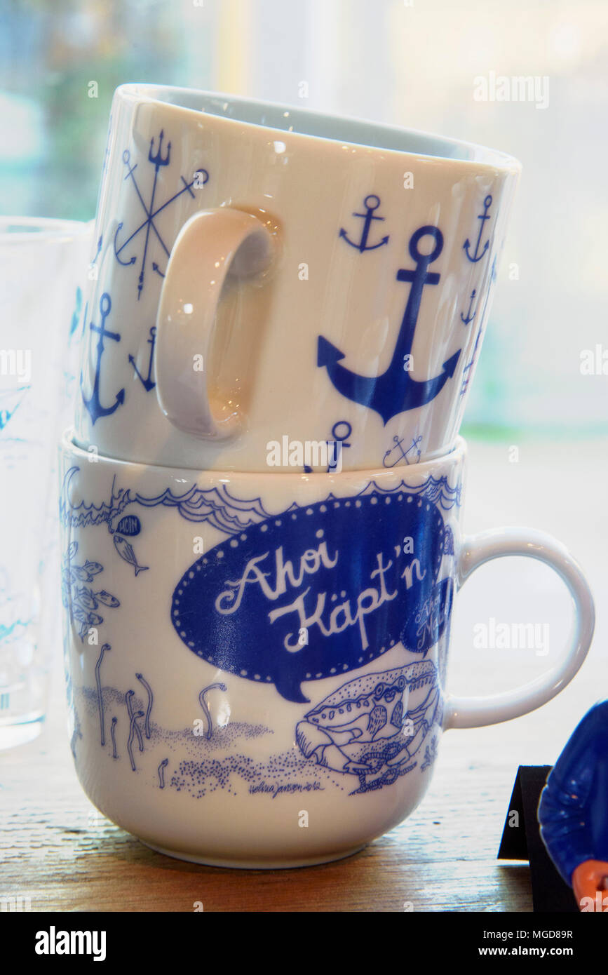 Souvenirs im shop Hanseplatte, Neuer Kamp 32, Hamburg, Deutschland, Europa Stockfoto