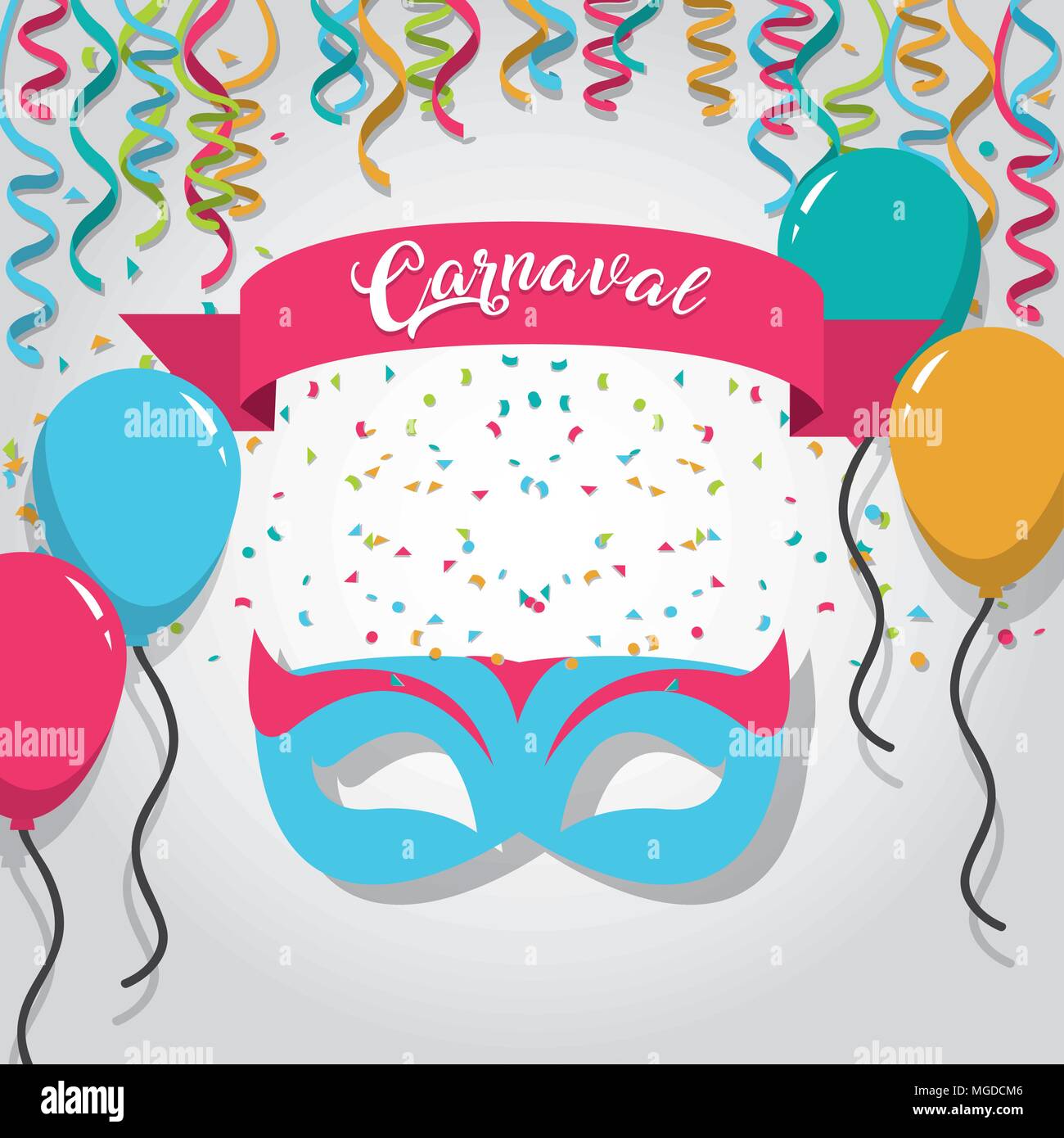 Happy Karneval Party Karte Stock Vektorgrafik Alamy