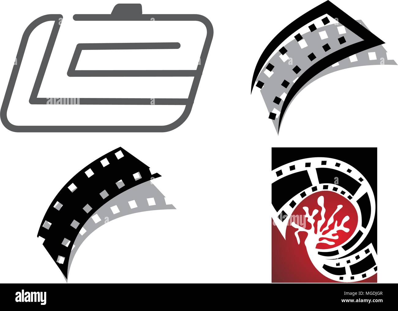 Fotografie Service Vorlage festlegen Stock Vektor