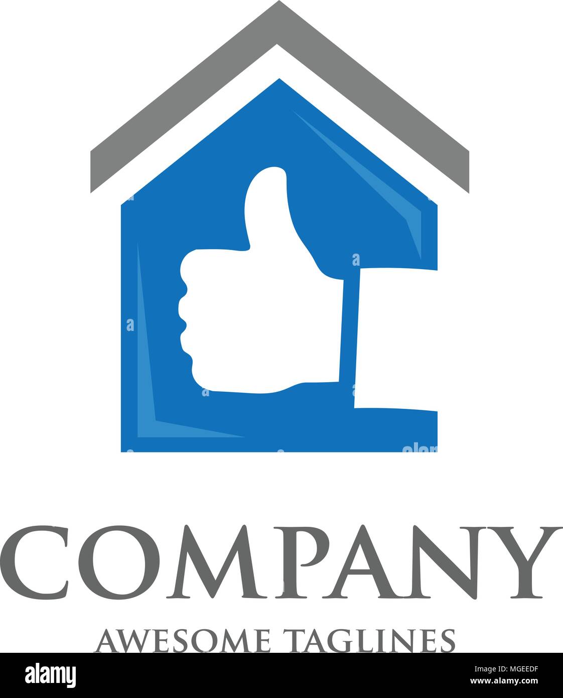 Haus und Immobilien Beste Wahl logo Konzept, große Haus logo, beste Eigenschaft logo Stock Vektor