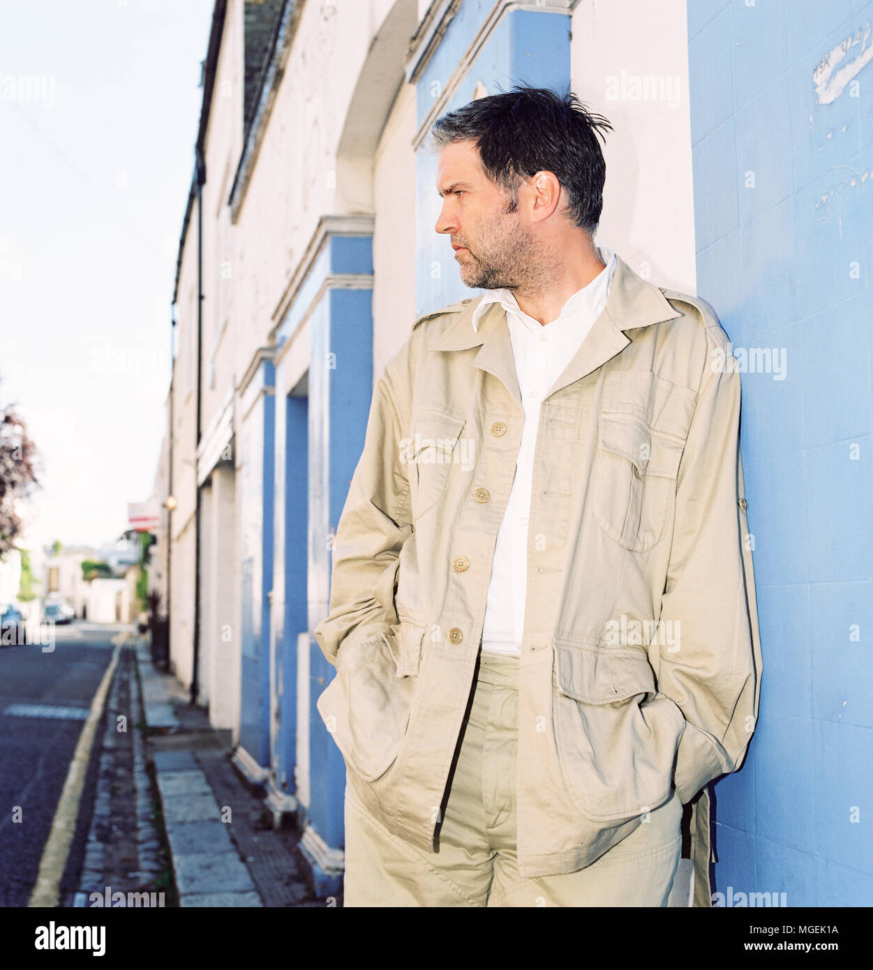 Singer Songwriter Lloyd Cole, der für seine Rolle als Lead Sänger von Lloyd Cole und die Unruhen von 1984 bis 1989, fotografiert in West London bekannt, den 30. August 2006. Stockfoto