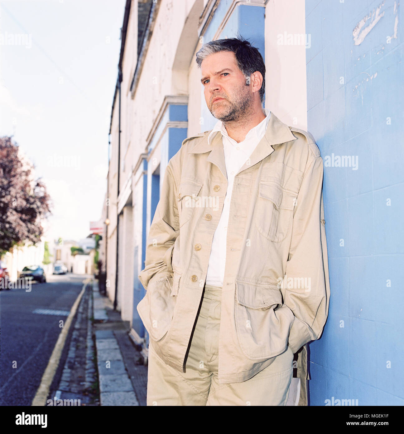 Singer Songwriter Lloyd Cole, der für seine Rolle als Lead Sänger von Lloyd Cole und die Unruhen von 1984 bis 1989, fotografiert in West London bekannt, den 30. August 2006. Stockfoto