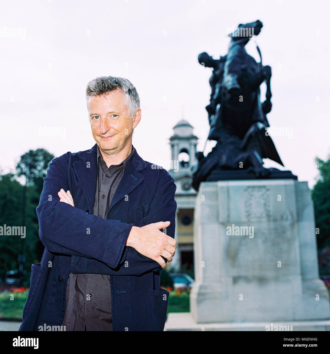 Billy Bragg, englischer Sänger, Songschreiber und linker Aktivist in West London, England, Vereinigten Königreich fotografiert. Stockfoto