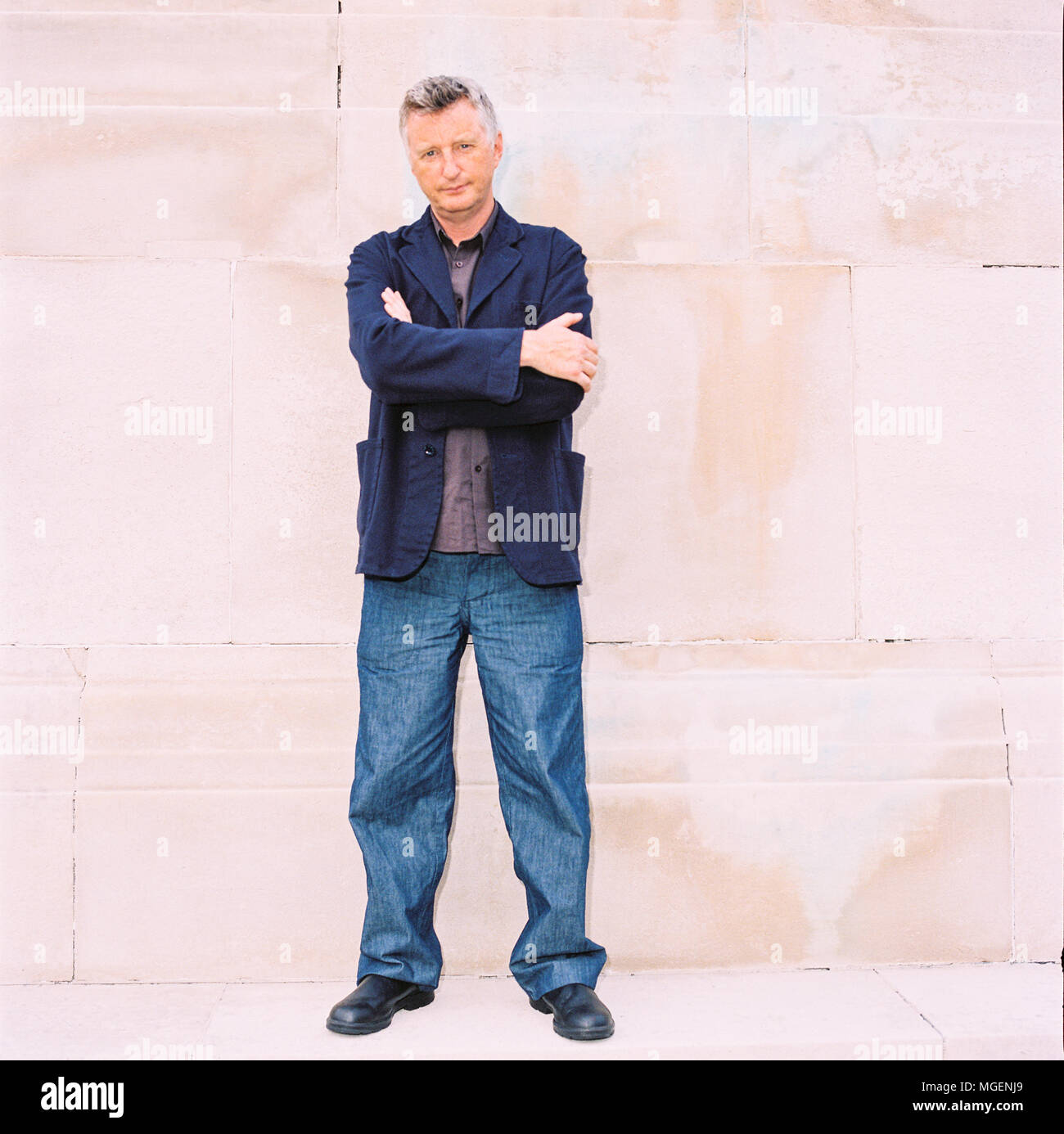 Billy Bragg, englischer Sänger, Songschreiber und linker Aktivist in West London, England, Vereinigten Königreich fotografiert. Stockfoto