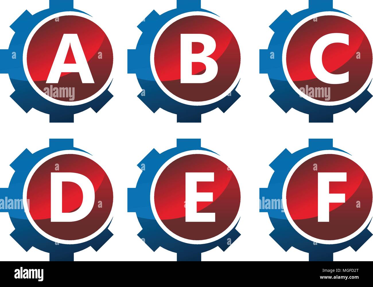 Gang Logo Vorlage festlegen Stock Vektor