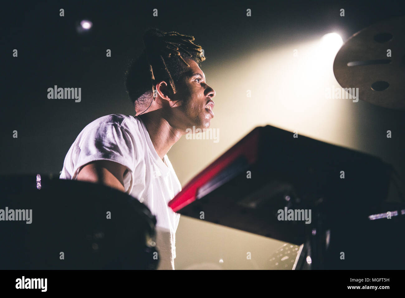 Sheffield, Großbritannien. 28. April 2018 Britain's Got Talent Sieger, Tokio Myers, führt an der Sheffield O2 Academy auf seiner Debüt UK Tour, 2018 Credit: Myles Wright/ZUMA Draht/Alamy leben Nachrichten Stockfoto