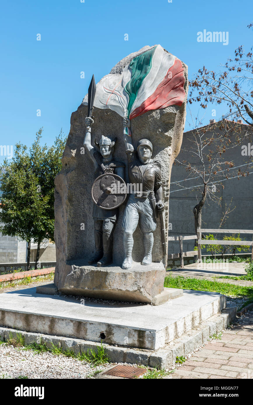 Monumet in Orgosolo gefallen Stockfoto