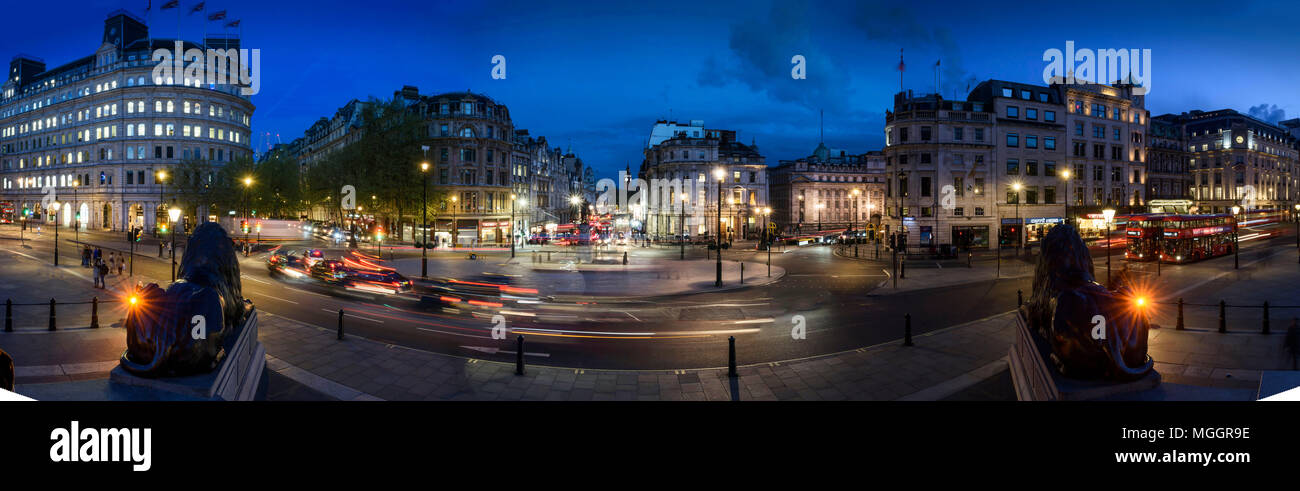 Panorama von der obersten Stufe der Nelsons Column South West. Stockfoto