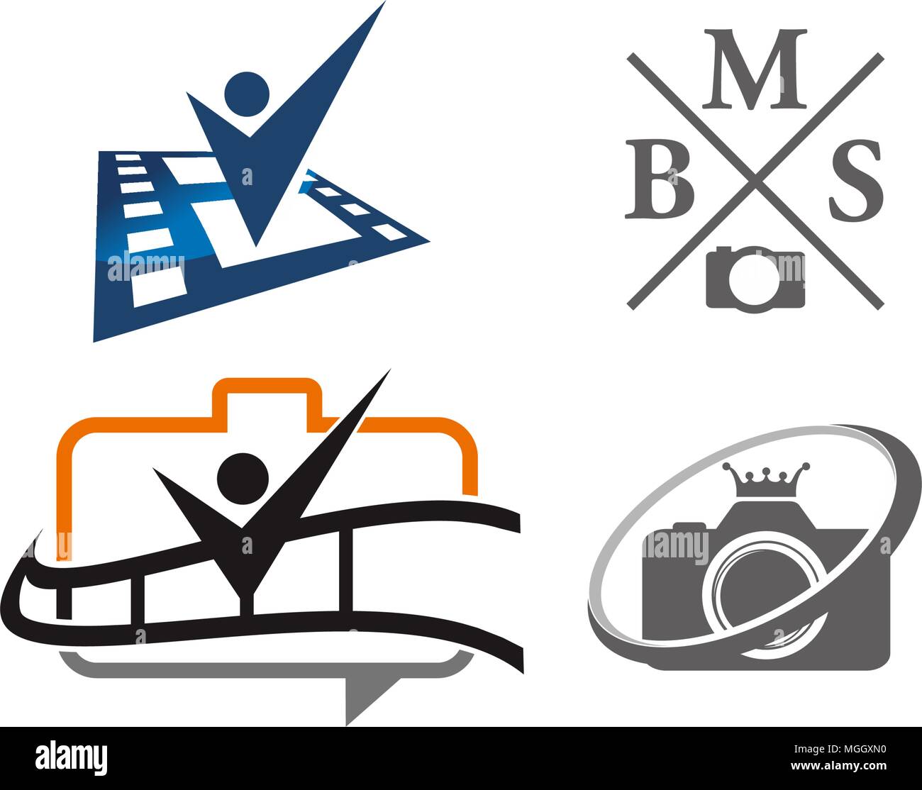 Fotografie Service Vorlage festlegen Stock Vektor