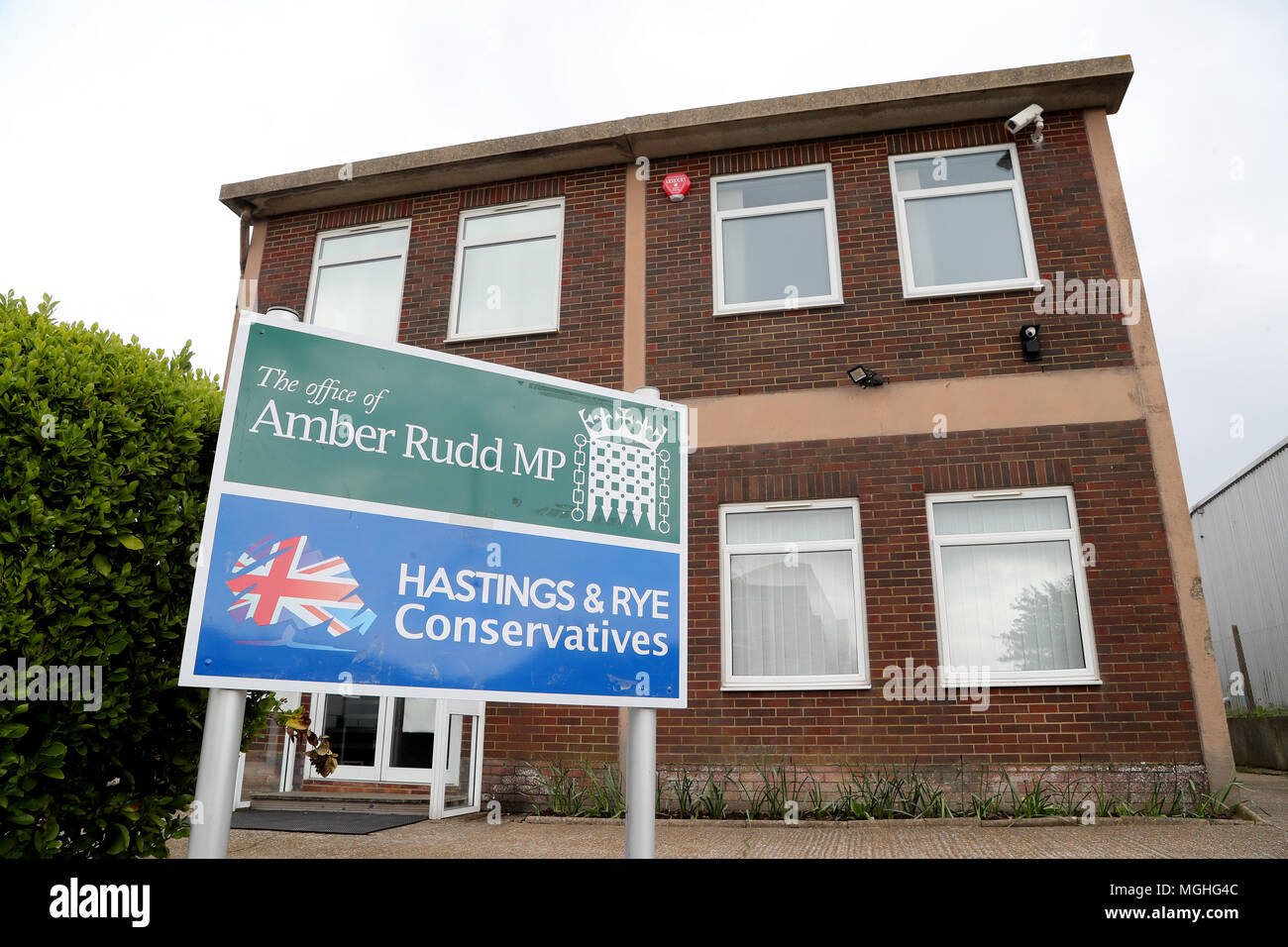 Die Hastings und Roggen Wahlkreisbüro des Home Secretary Amber Rudd in St. Leonards, East Sussex. Stockfoto