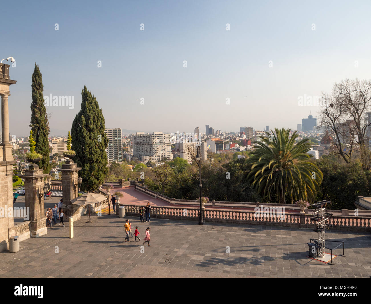 Mexiko, Mittelamerika [Colonial Schloss Chapultepec, Ansichten, Hill, Park] Stockfoto