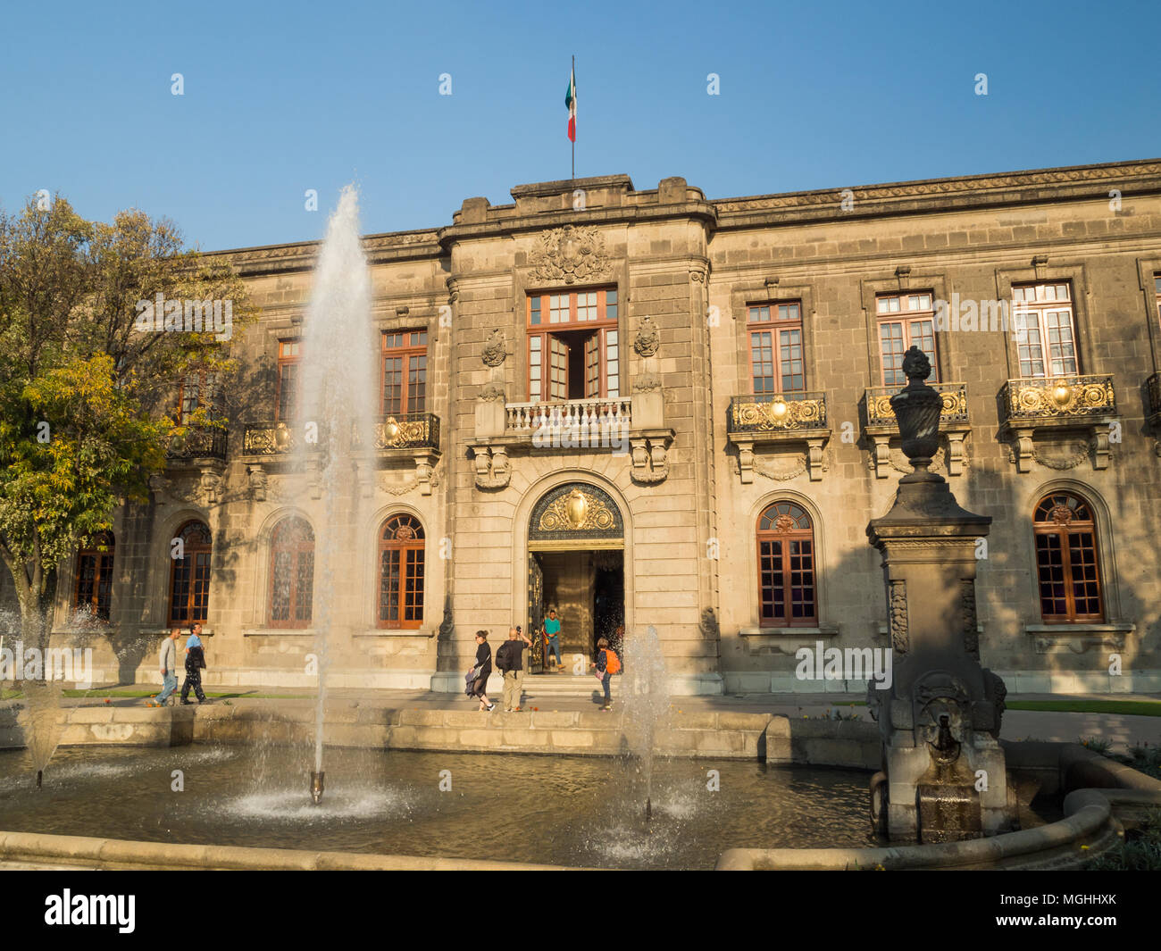 Mexiko, Mittelamerika [Colonial Schloss Chapultepec, Ansichten, Hill, Park] Stockfoto