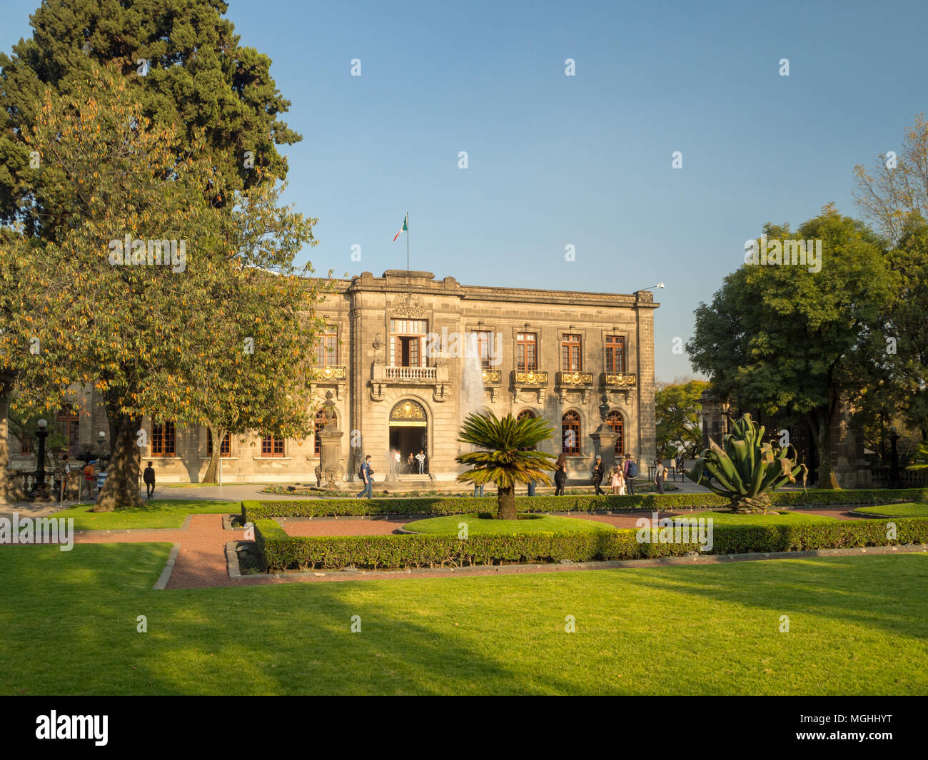 Mexiko, Mittelamerika [Colonial Schloss Chapultepec, Ansichten, Hill, Park] Stockfoto