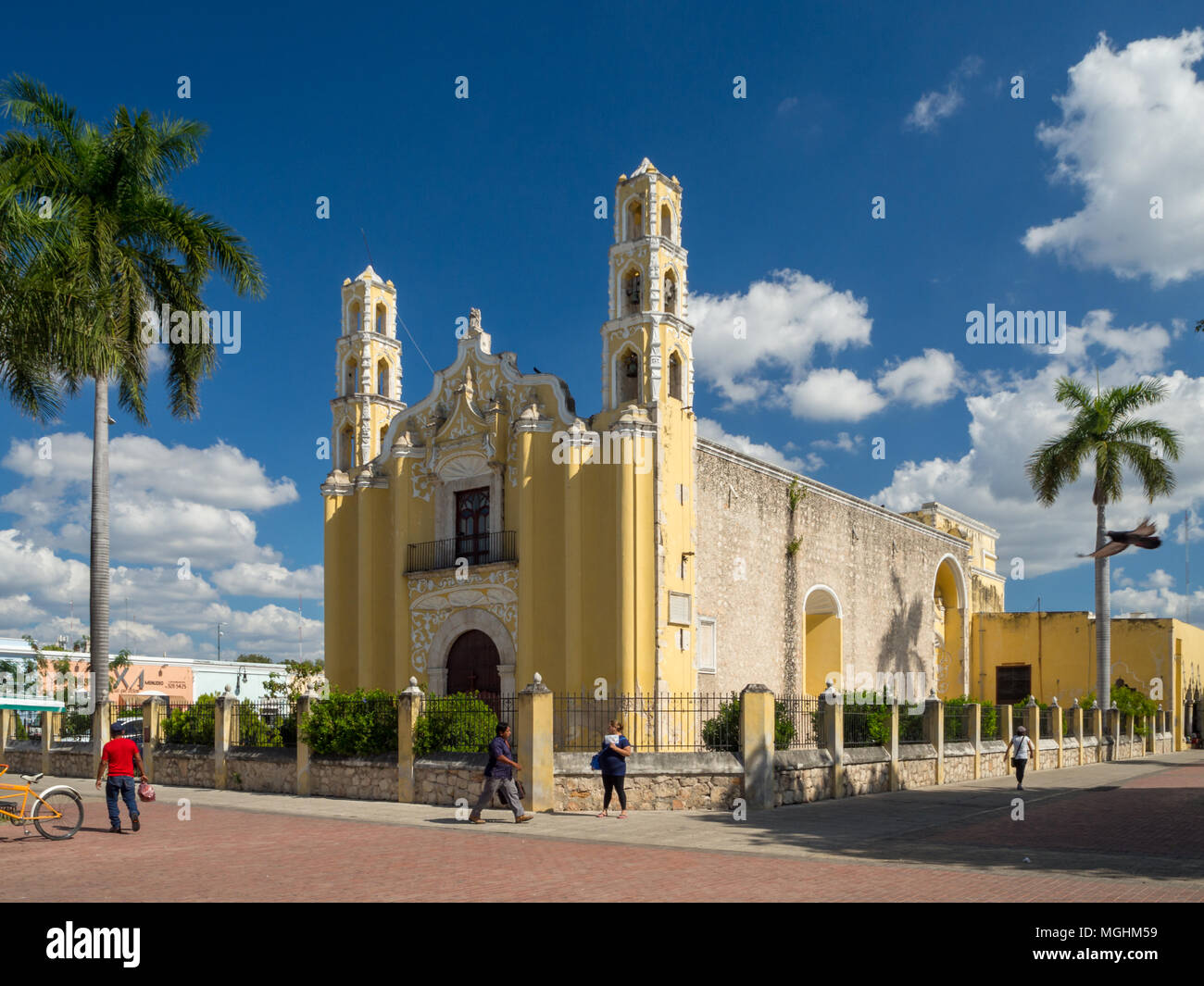 Merida, Mexiko, Südamerika: [Saint John Baptist, San Juan Bautista Kirche, das historische Zentrum von Merida, touristische Attraktion. Stockfoto