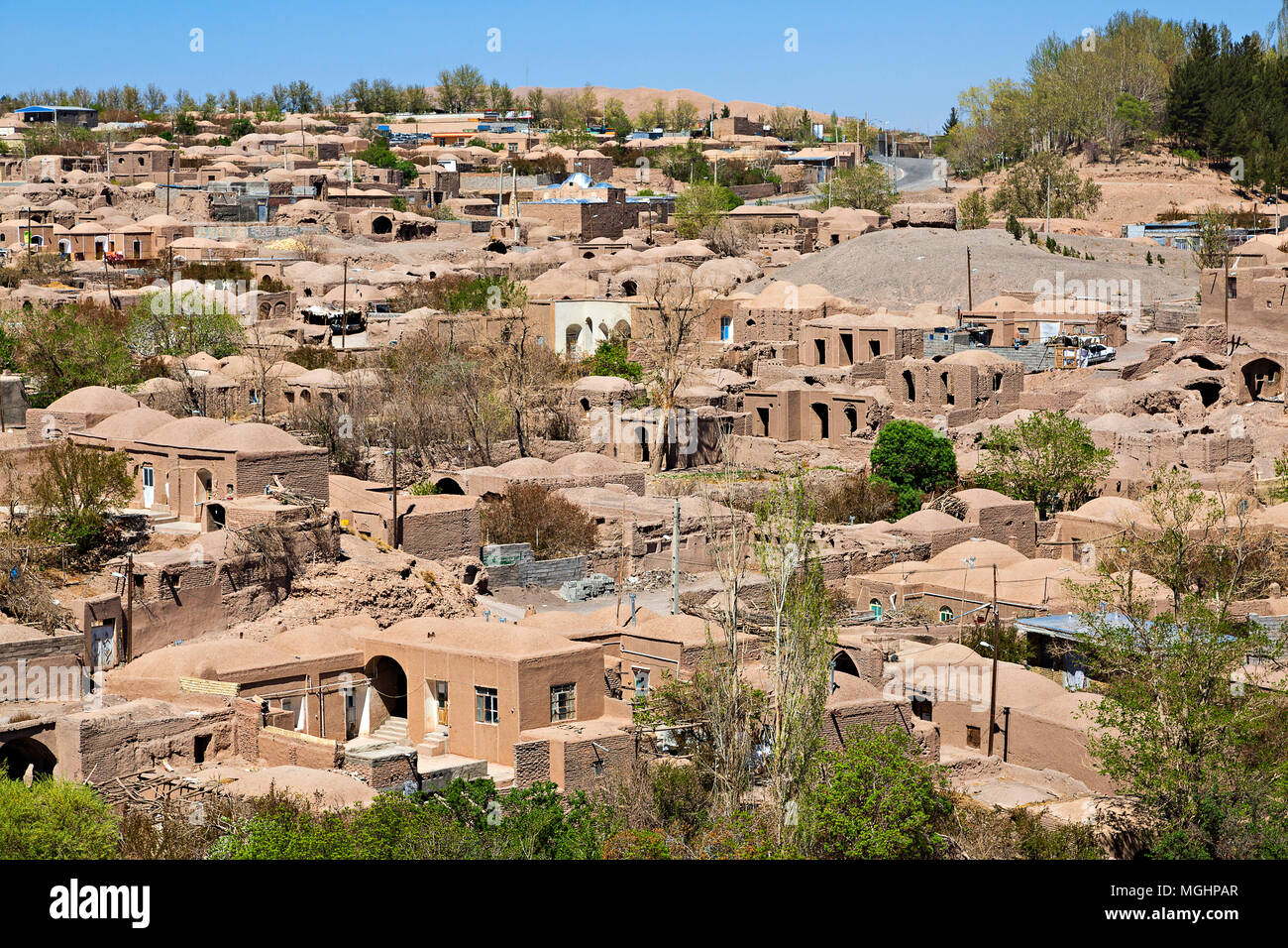 Lehmhäuser in der Altstadt Rayen, Iran Stockfoto