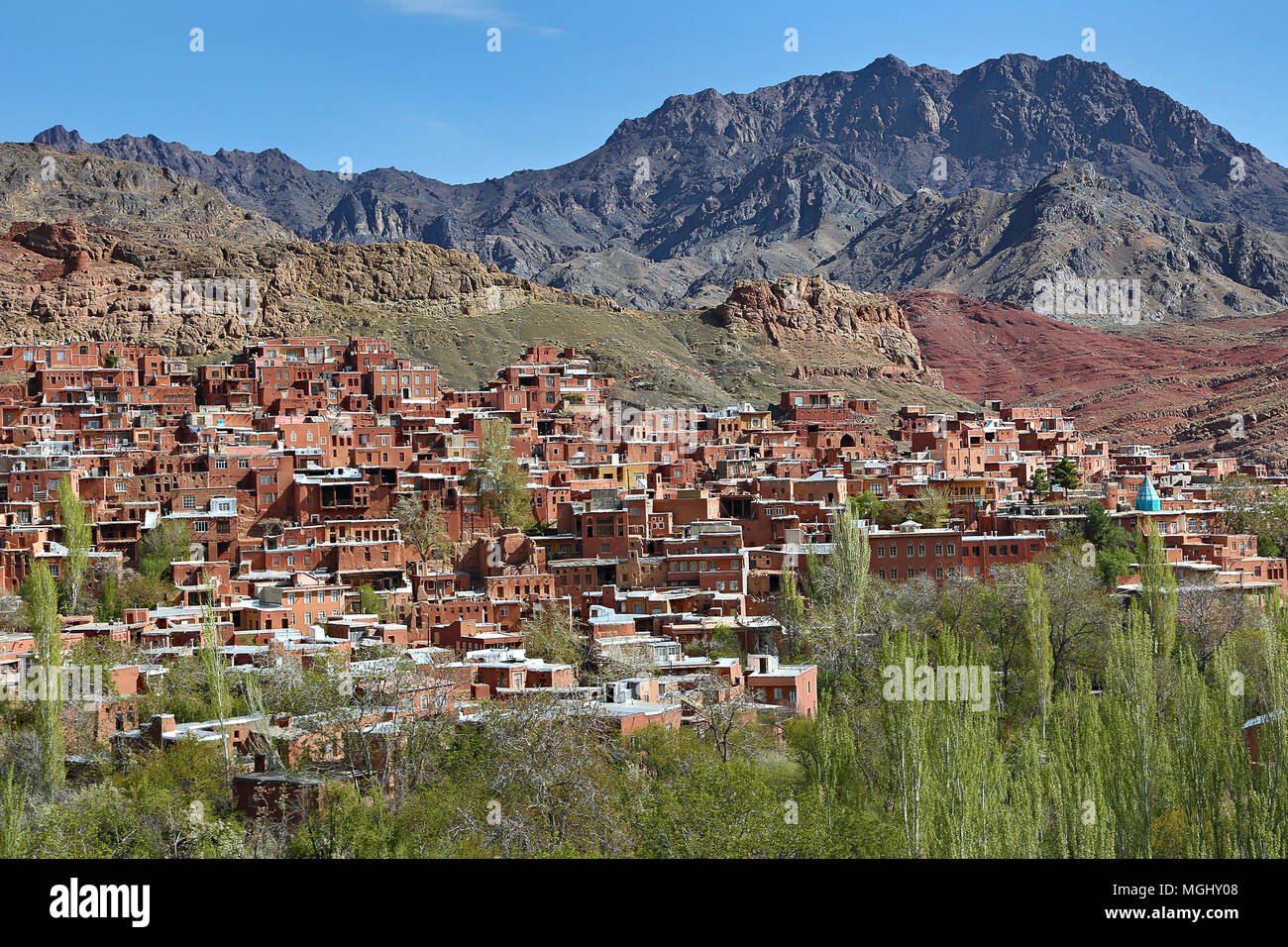 Alte Dorf Abyaneh im Iran. Stockfoto