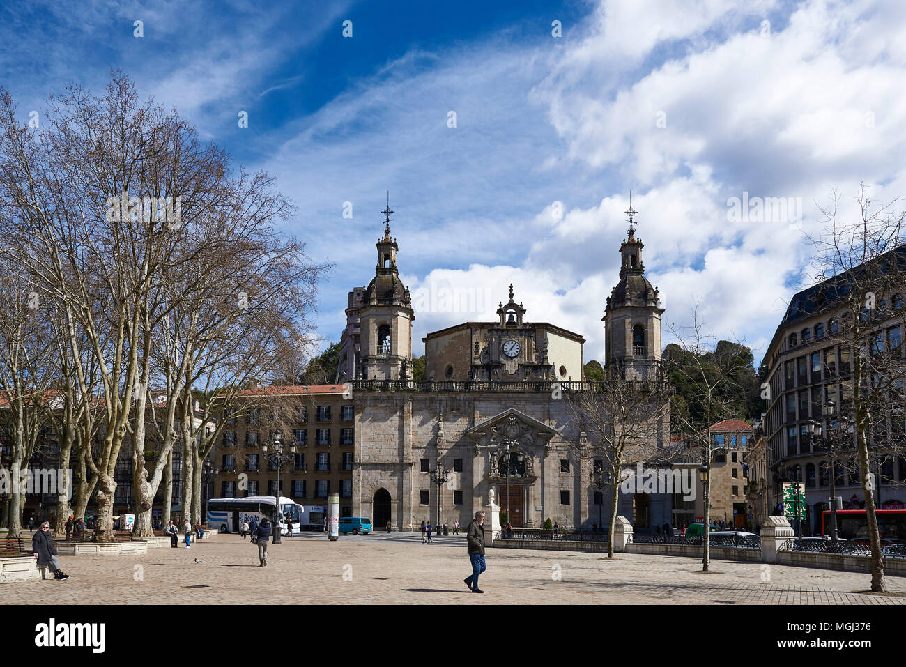 Stadt Bilbao, Bilbao, Vizcaya, Baskenland, Euskadi, Euskal Herria, Spanien, Europa Stockfoto