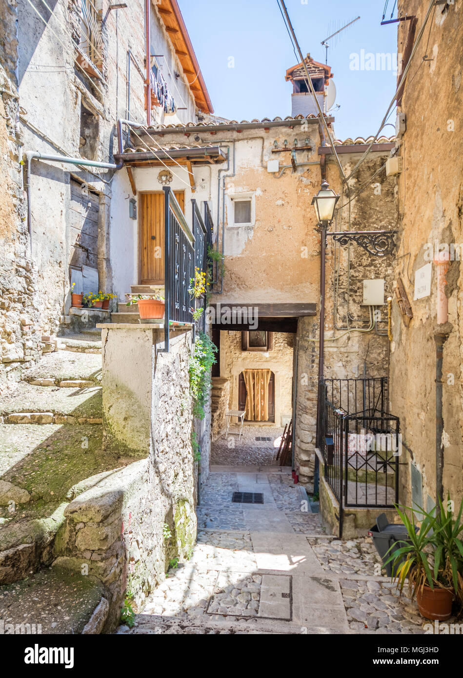 Malerische Anblick in Poggio Moiano, ländlichen Dorf in der Provinz Rieti in der italienischen Region Latium. Stockfoto