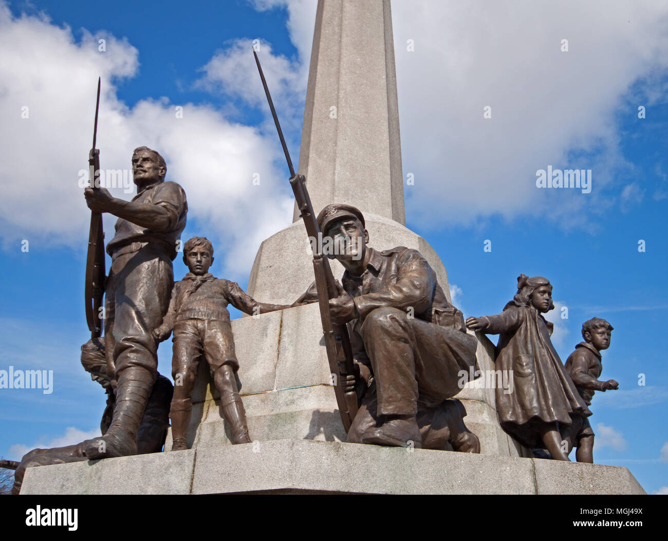 Kriegerdenkmal in Port Sunlight, Wirral Stockfoto