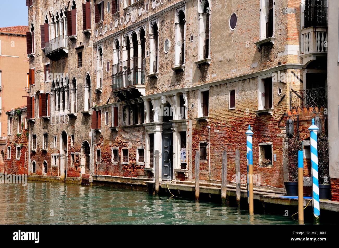 Restaurierung Gebäude Italien Venedig Stockfoto