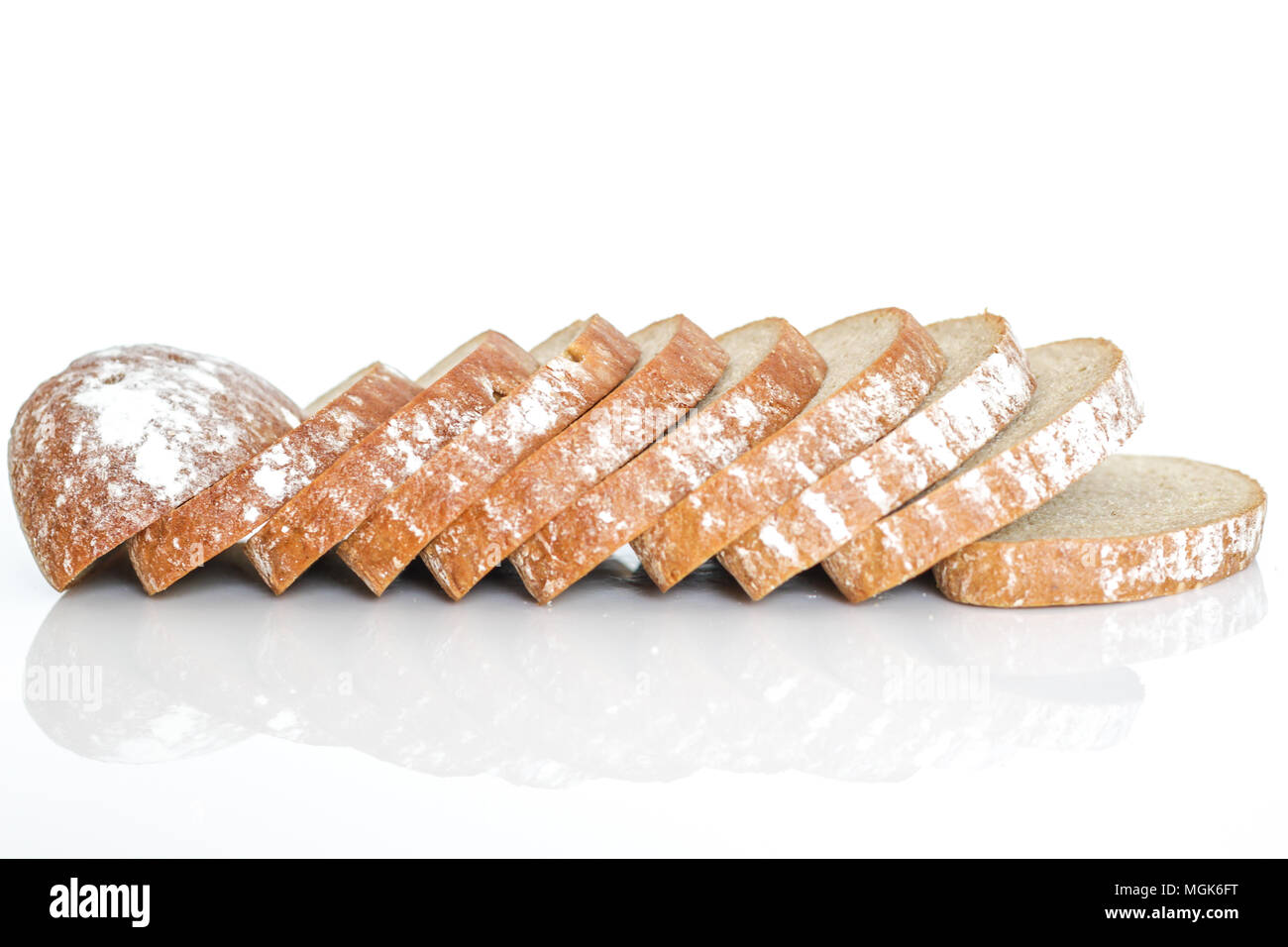 Roggenbrot ist eine Art von Brot mit unterschiedlichen Anteilen von Mehl von Roggen Getreide Stockfoto