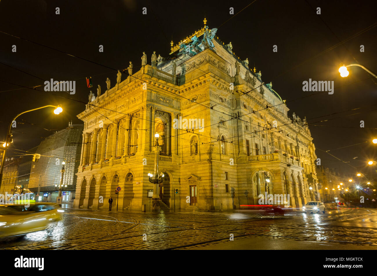 Národní divadlo (Nationaltheater), Prag Stockfoto