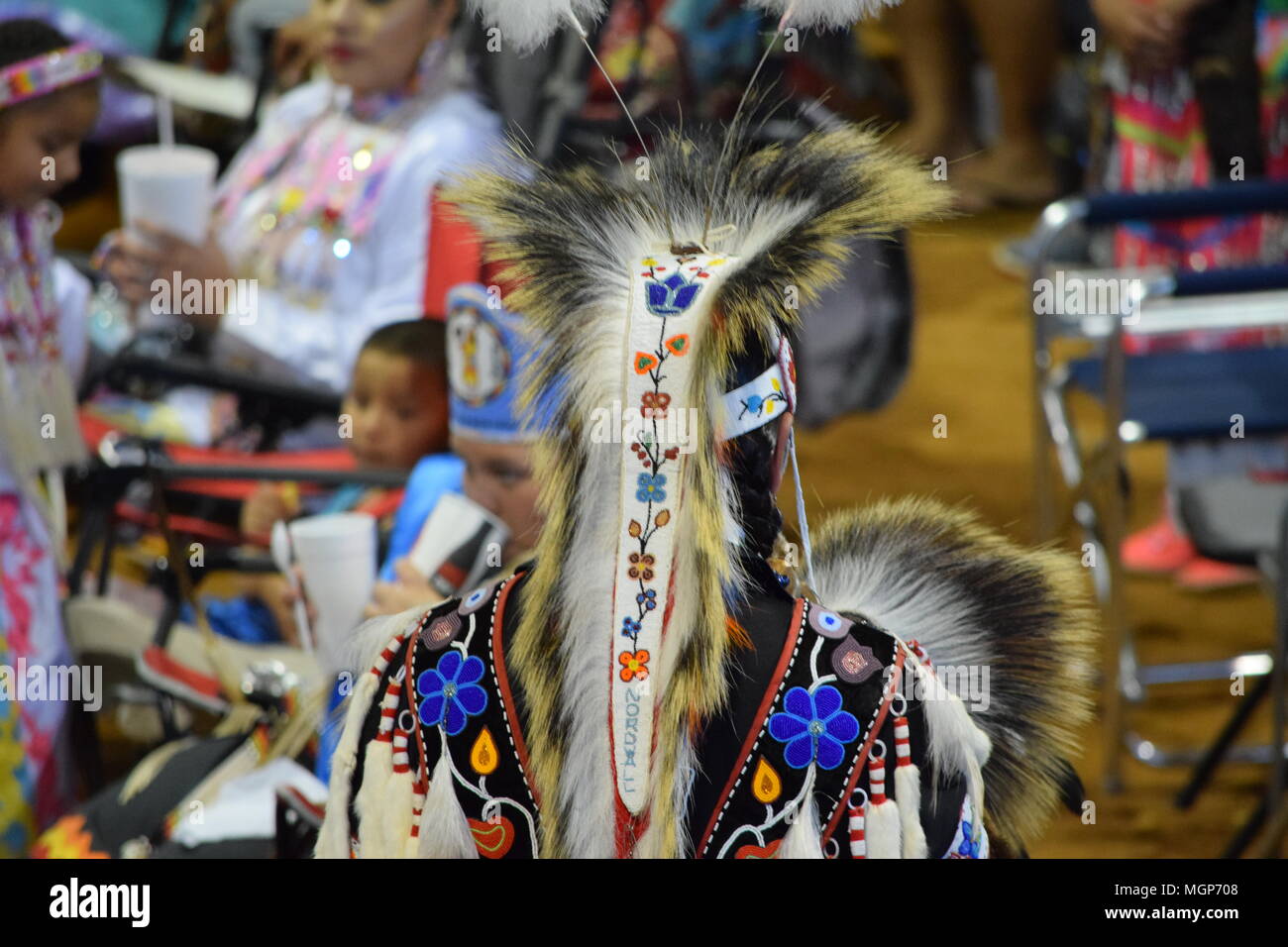 Alabama-Coushatta Kopf Kleid. Stockfoto