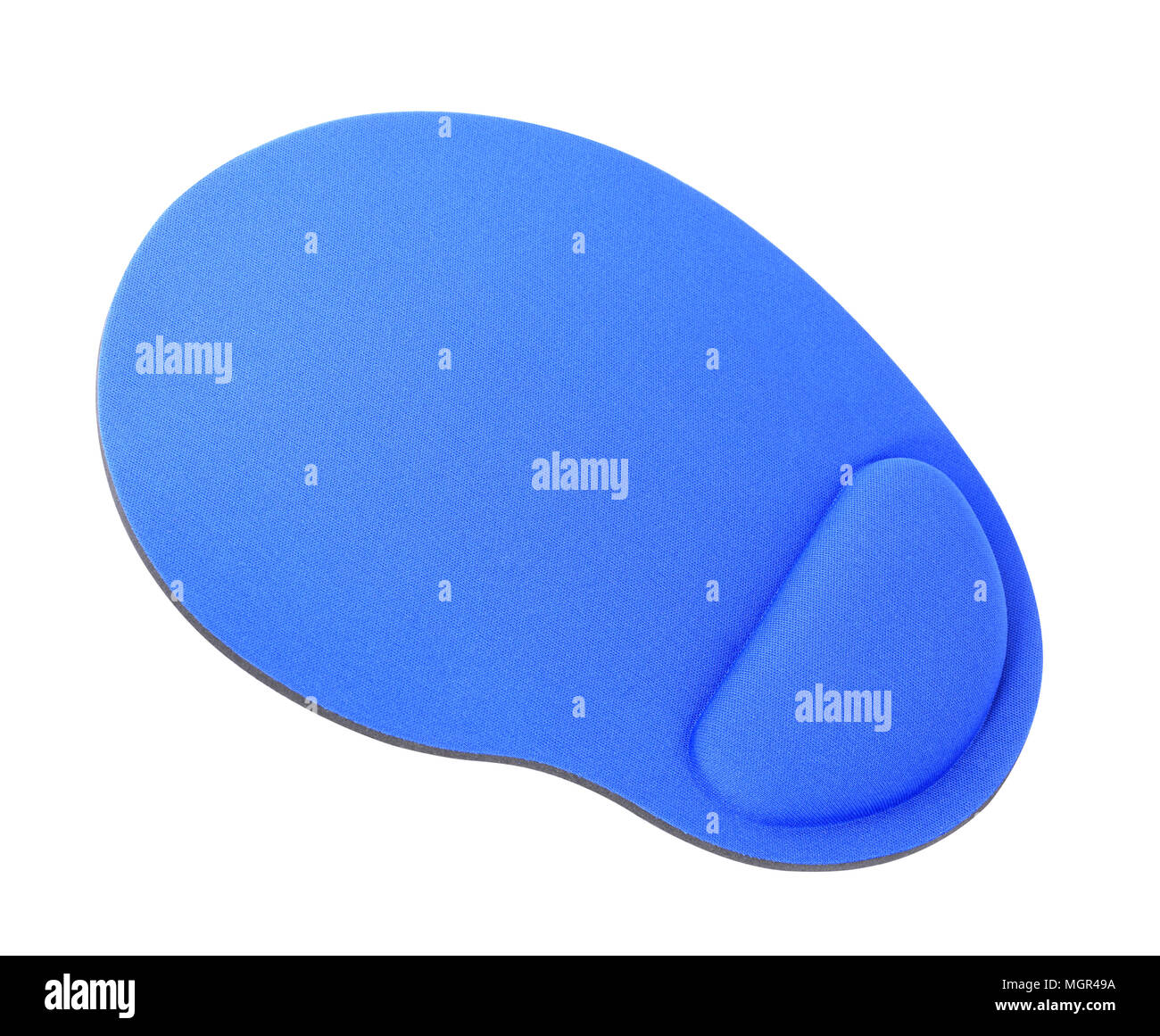 Blue Mouse Pad isoliert auf weißem Hintergrund Stockfoto