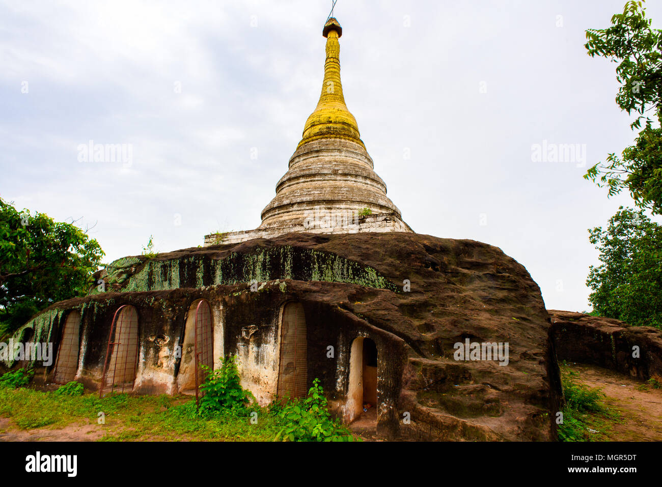 Phowintaung (Berg der isolierten einsame Meditation), eine buddhistische Höhle Komplex, Yinmabin Township, Monywa Bezirk, Sagaing Region, nördlichen Burma (M Stockfoto