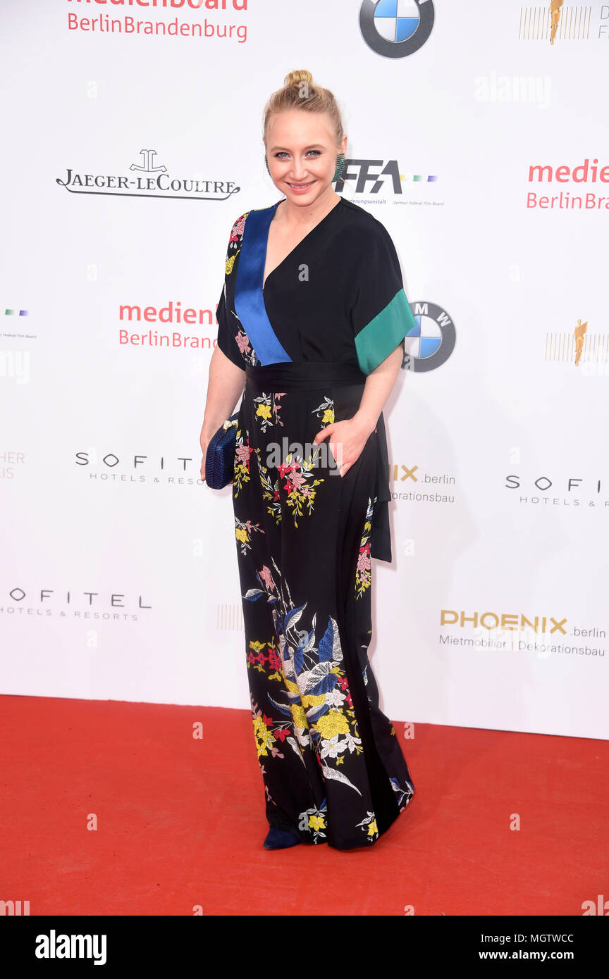 Anna Maria Muhe bei der Verleihung des Deutschen Filmpreis 2018 bei der Messe Berlin. Berlin, 27.04.2018 | Verwendung weltweit Stockfoto