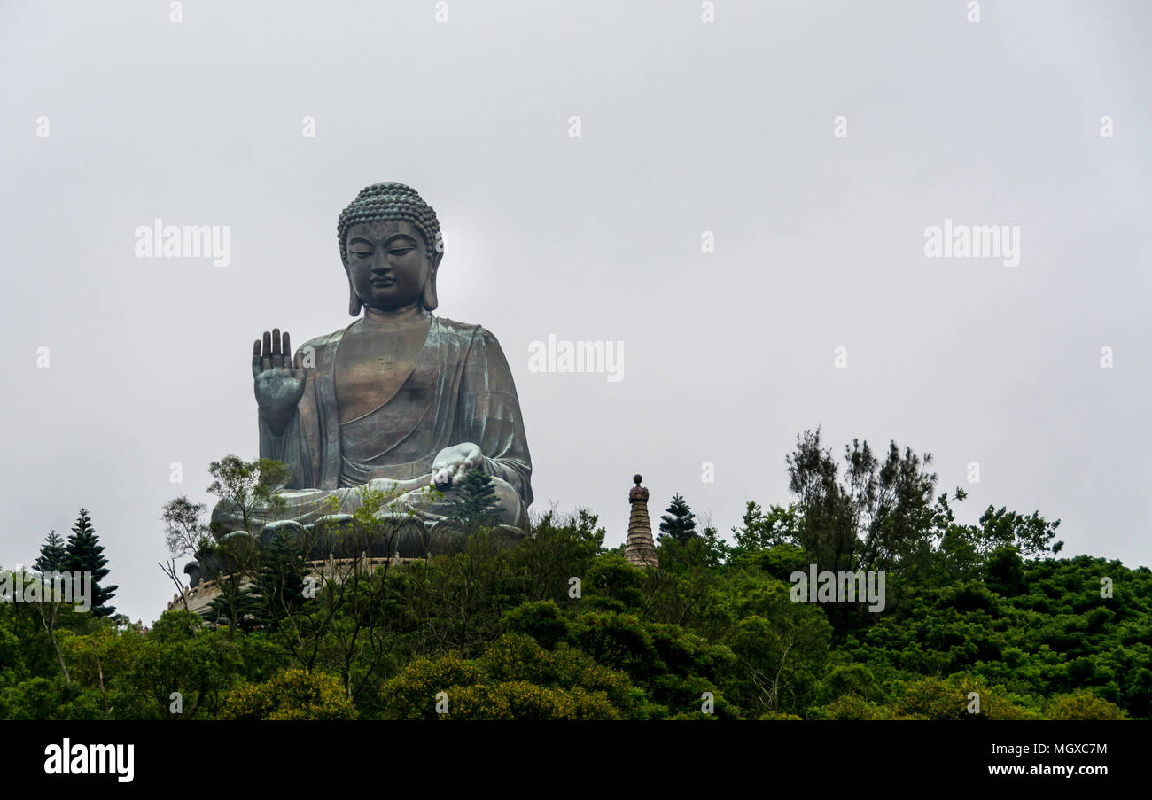 Tian Tan Buddha - die Welthöchste bronze Buddha in Lantau Island, Hong Kong Stockfoto