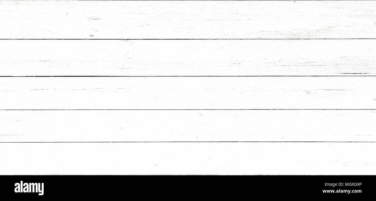 Holz Textur Hintergrund, Eiche hell von Verwitterten distressed Holzmöbeln im Landhausstil mit verblassten Lack Lack mit Holzmaserung Textur. Hartholz weißen Planken pat Stockfoto