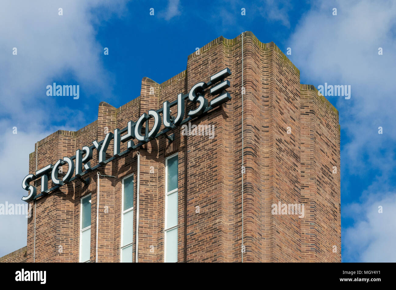 Storyhouse. Chester. Ehemalige Empire Kino, Theater, Bibliothek, Restaurants Stockfoto