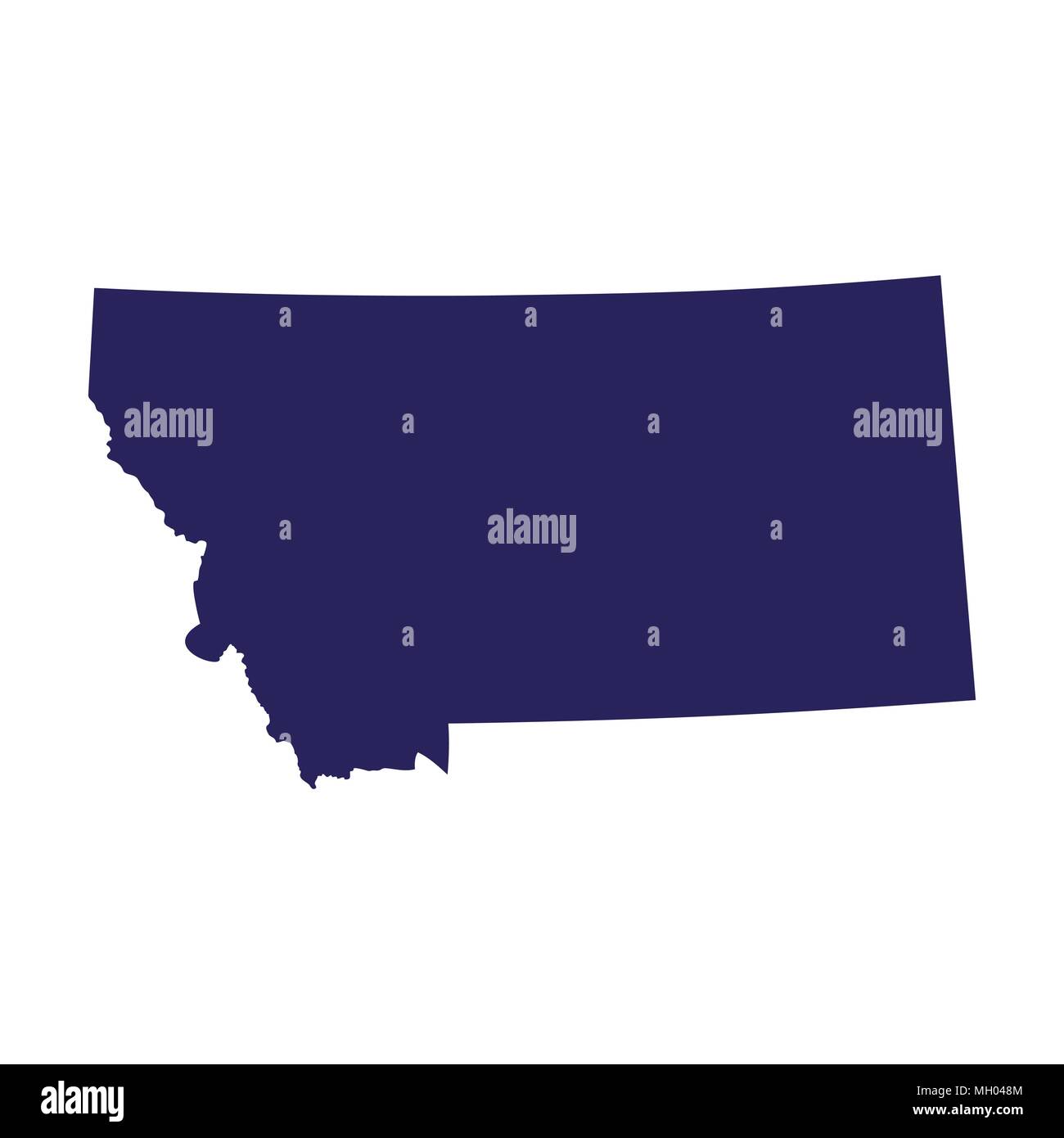 Karte der US-Bundesstaat Montana Stock Vektor